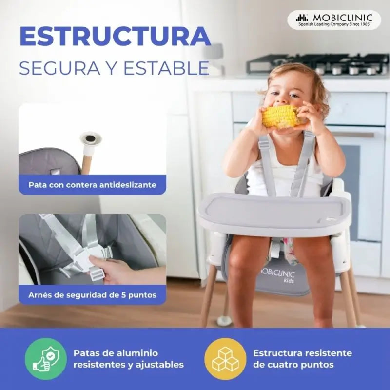 Mobiclinic Παιδικό Καθισματάκι Kiara Εξελισσόμενο 3 σε 1 Γκρι
