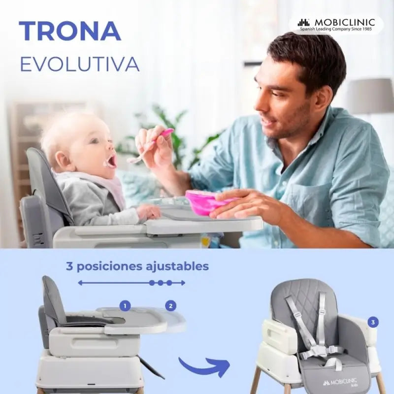 Mobiclinic Παιδικό Καθισματάκι Kiara Εξελισσόμενο 3 σε 1 Γκρι