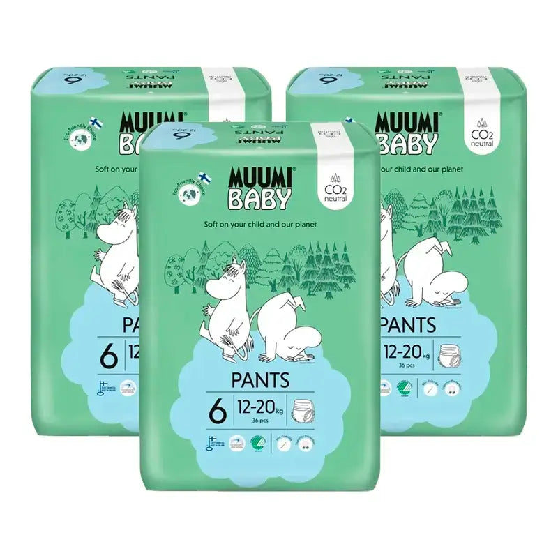 Moomin Baby Πάνες Εκπαίδευσης Μέγεθος 6, 3 x 36 τεμάχια