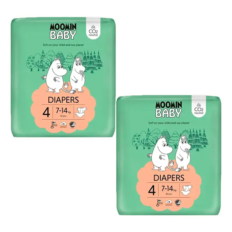 Πάνες Moomin Baby Μέγεθος 4, 2 x 42 τεμάχια