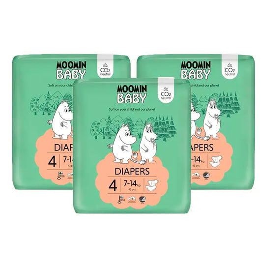 Πάνες Moomin Baby Μέγεθος 4, 3 x 42 τεμάχια
