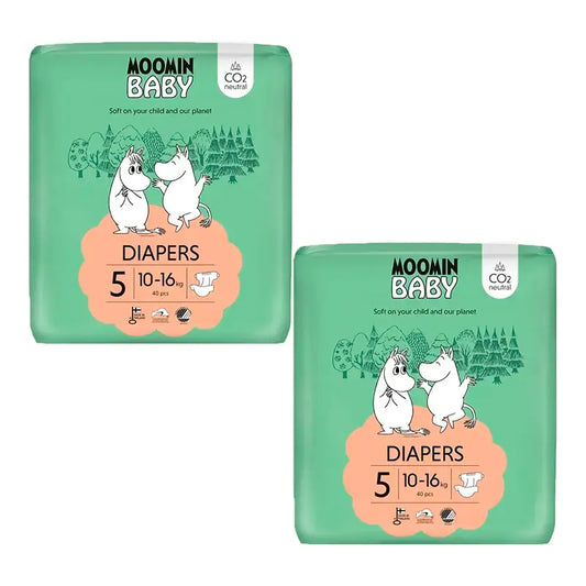 Πάνες Moomin Baby Μέγεθος 5, 2 x 40 τεμάχια