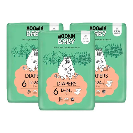 Πάνες Moomin Baby Μέγεθος 6, 3 x 34 τεμάχια