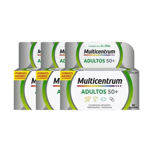 Multicentrum 50+ Συμπλήρωμα διατροφής πολυβιταμινών για ενήλικες 50+ Συσκευασία 3 x 90 δισκία