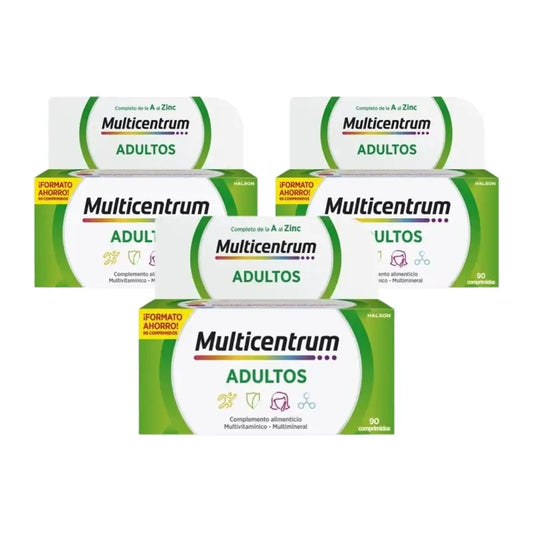 Multicentrum Πολυβιταμινούχο συμπλήρωμα διατροφής για ενήλικες Συσκευασία 3 x 90 δισκία