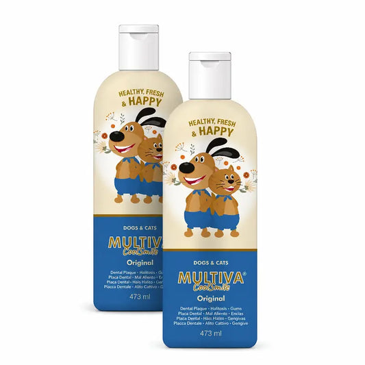 Multiva CoolSmile Original για σκύλους και γάτες – Στοματικό διάλυμα, συσκευασία 2 x 473 ml