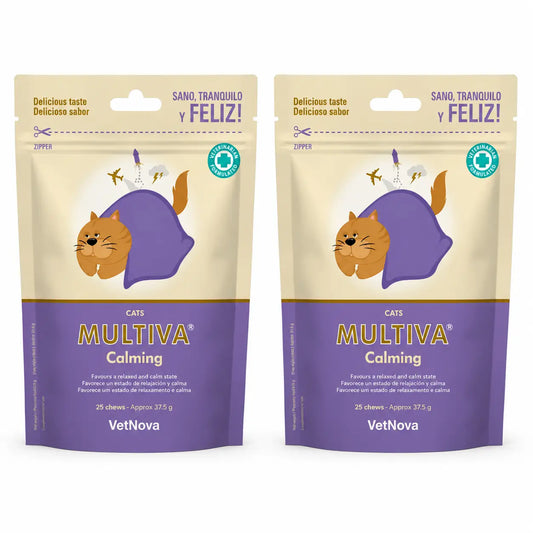Multiva Vetnova Multiva Calming για γάτες, 25 μασώμενα, συσκευασία των 2