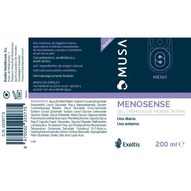 Musa Menosense Τζελ για την προσωπική υγιεινή, 200 ml