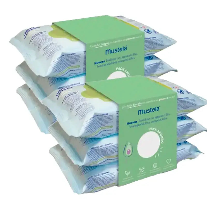 Mustela Μαντηλάκια Καθαρισμού, Συσκευασία 2 x 3X60 τεμάχια