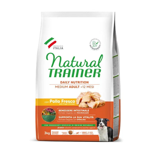 Natural Trainer Canine Adult Medium Κοτόπουλο 3Kg, τροφή για σκύλους