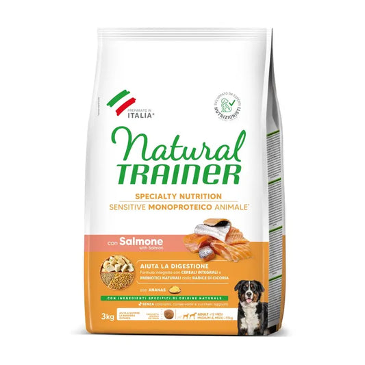 Natural Trainer Canine S/Gluten Adult Salmon 3Kg, τροφή για σκύλους