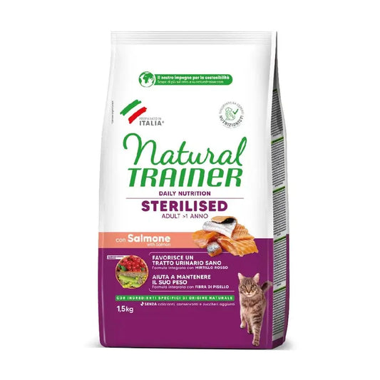 Natural Trainer Feline Adult Esterilizado Salmon 1,5Kg, τροφή για γάτες