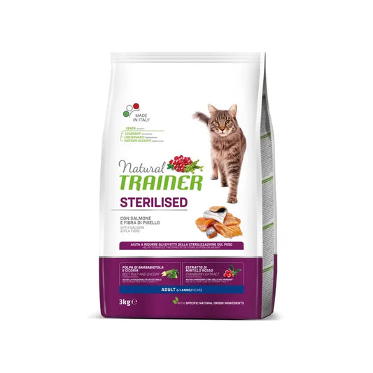 Natural Trainer Feline Adult Esterilizado Salmon 3Kg, τροφή για γάτες