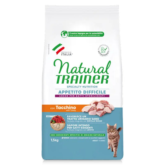 Natural Trainer Τροφή για γάτες, με λευκό κρέας, Superpremium, 1,5 kg