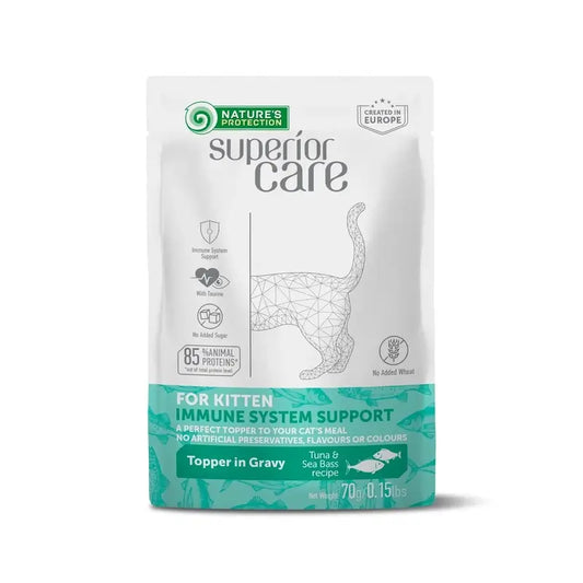 Natures Protection Detox Kitten Ανοσοποιητικό Σύστημα Τόνος και Λουβίνα 24X70Gr 