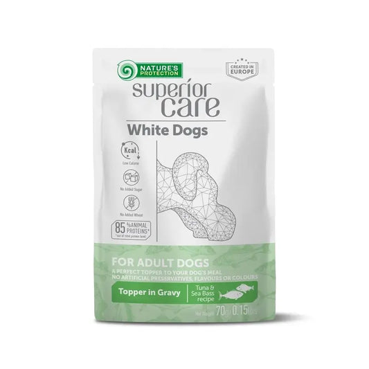 Natures Protection Sc White Dogs Adult All Beeds Τόνος και Λουμπίνα. 24X70Gr 