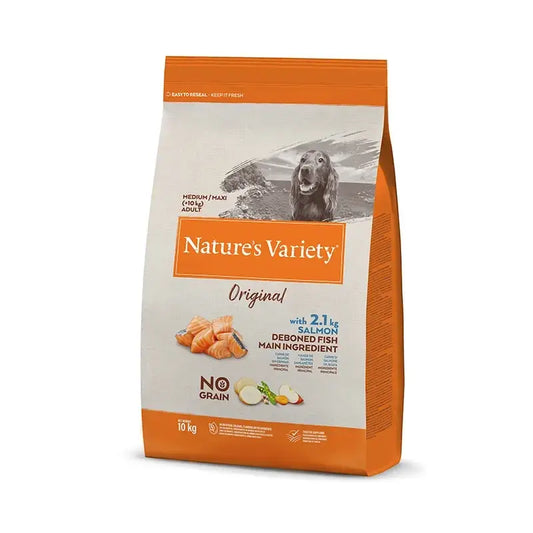 Nature'S Variety Canine Adult Original Med Max  Σολομός, 10 kg, τροφή για σκύλους