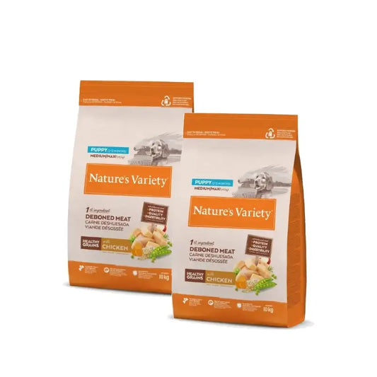 Nature'S Variety Dog Healthy Puppy Medium Κοτόπουλο, συσκευασία 2 x 10 kg