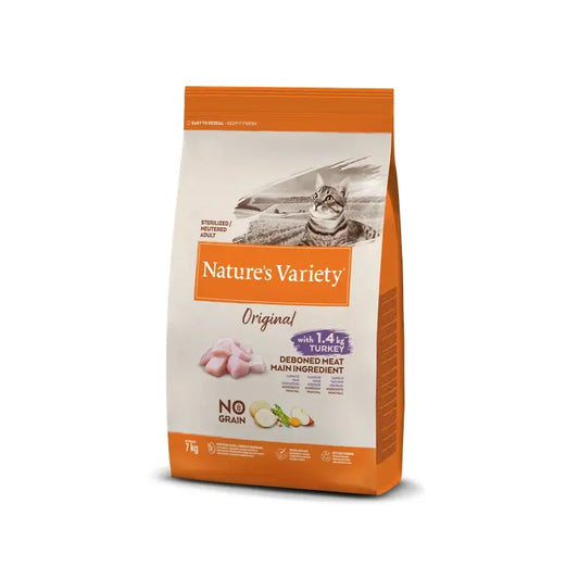 Nature'S Variety Feline Adult Original για στειρωμένες γάτες με γαλοπούλα, 7 kg, τροφή για γάτες