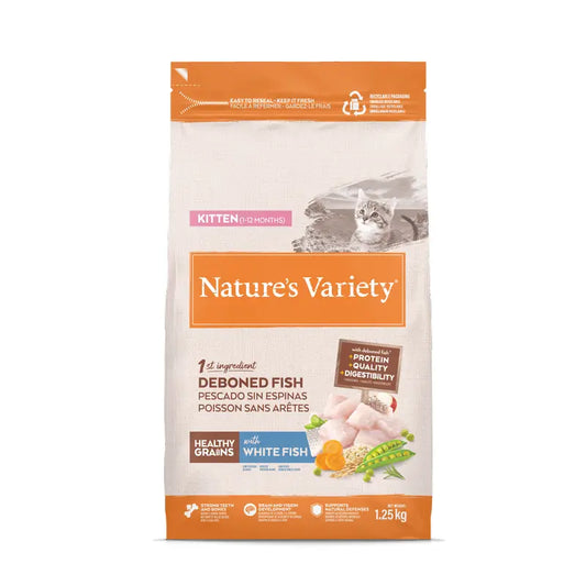 Nature'S Variety Healthy Grain Kitten Τροφή για γατάκια με λευκό ψάρι, 1,25 kg
