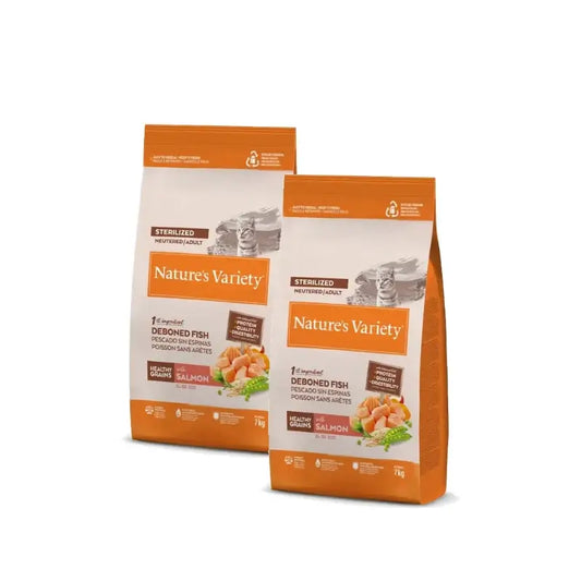 Nature'S Variety Original Feline Adult Esterilizado Salmon, Συσκευασία 2 x 7 kg, τροφή για γάτες