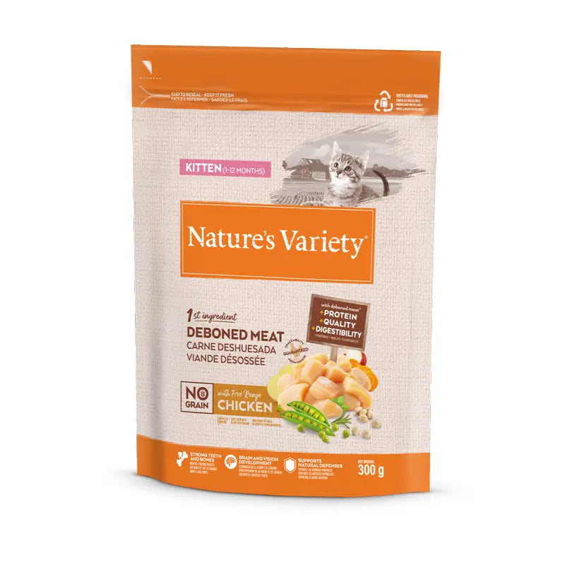 Nature'S Variety Grain Free Kitten Τροφή για γατάκια με λευκό ψάρι, 300 γρ.