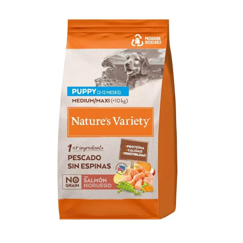 Nature'S Variety Τροφή Nv Dog No Grain Puppy Med/Max Salmon, 3 kg