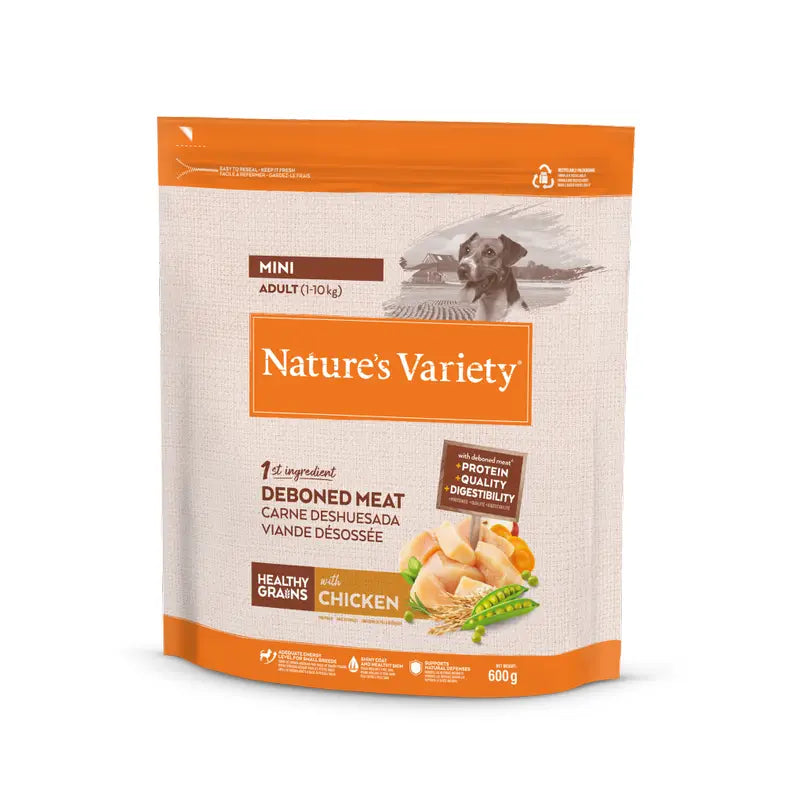 Nature'S Variety Τροφή για σκύλους, Mini Adult, με κοτόπουλο, φυσική, 600 γρ.