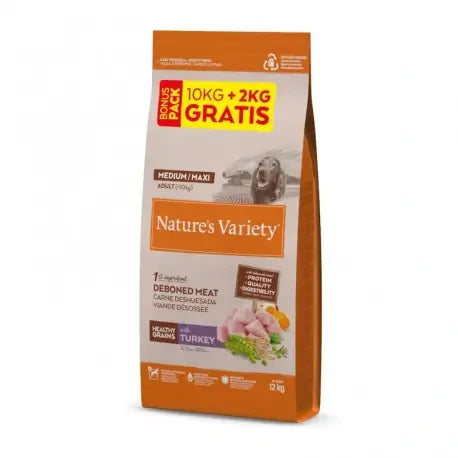 Nature's Variety Σκύλοι Μεσαίου Μεγέθους με γαλοπούλα και δημητριακά 10+2 kg