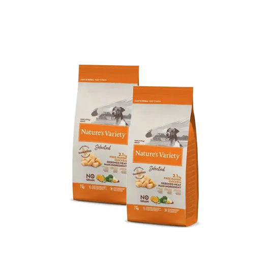Nature's Variety Selected Adult Mini Κοτόπουλο Ελεύθερης Βοσκής Τροφή για σκύλους 7 kg, συσκευασία 2