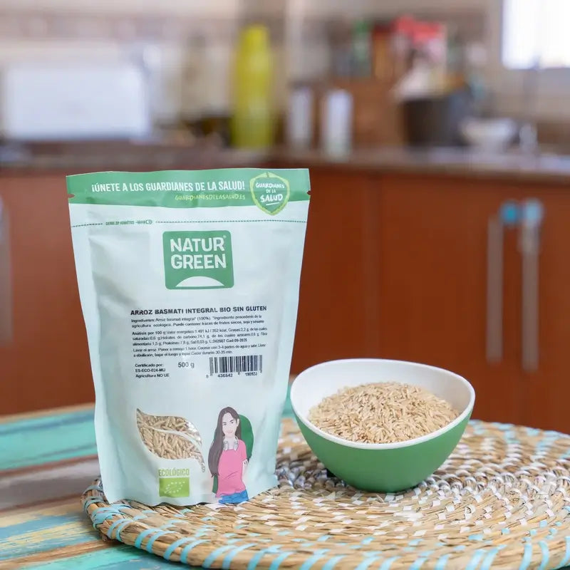 Naturgreen Βιολογικό Ολικής Άλεσης Ρύζι Μπασμάτι, 500 g