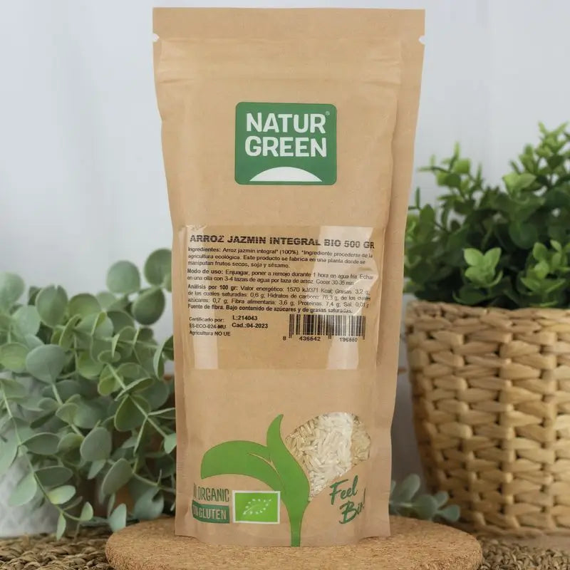 Naturgreen Βιολογικό Ολόκληρο Ρύζι Τζασμίν, 500 g