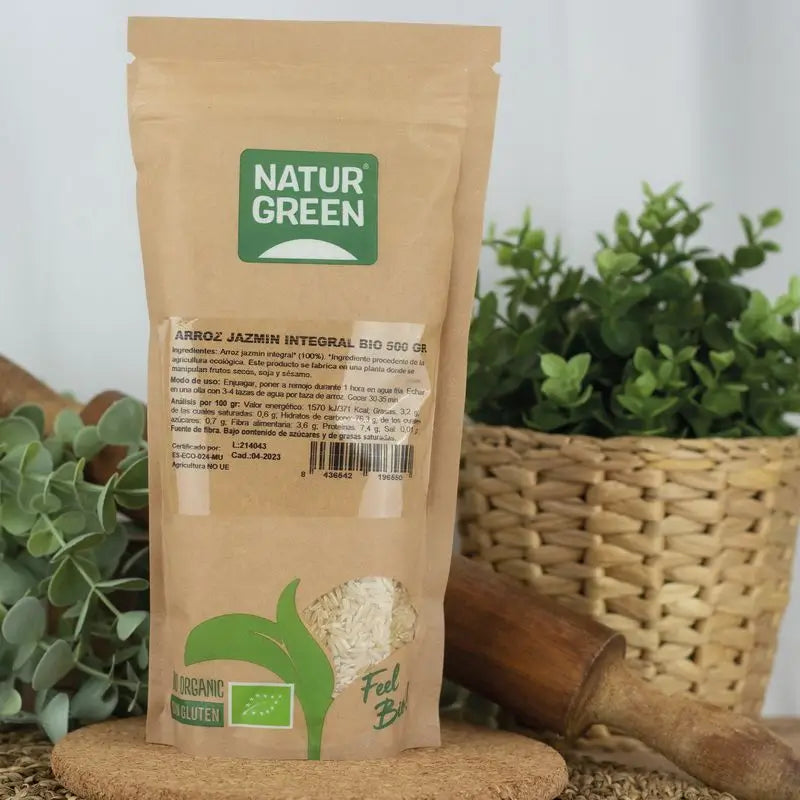 Naturgreen Βιολογικό Ολόκληρο Ρύζι Τζασμίν, 500 g