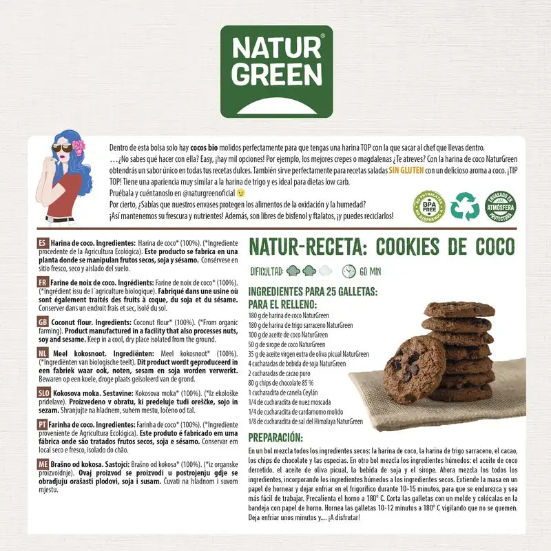Naturgreen Αλεύρι καρύδας, 500 g