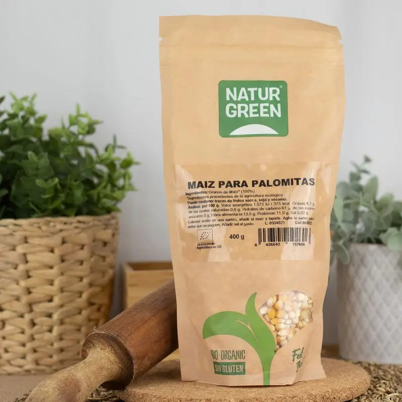 Naturgreen Βιολογικός καλαμπόκι για ποπ κορν, 450 g