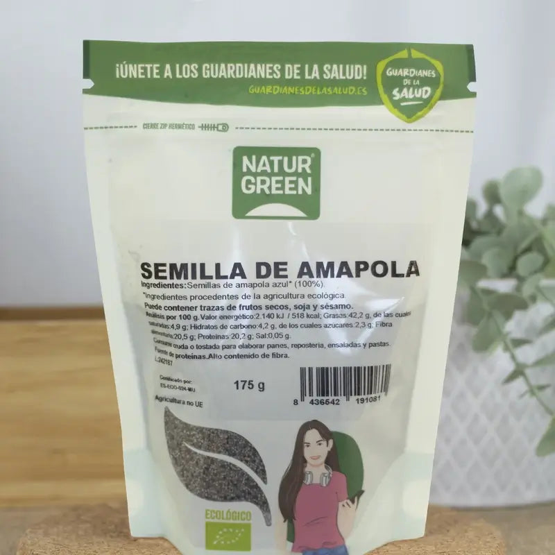 Naturgreen Βιολογικοί σπόροι παπαρούνας, 175 g