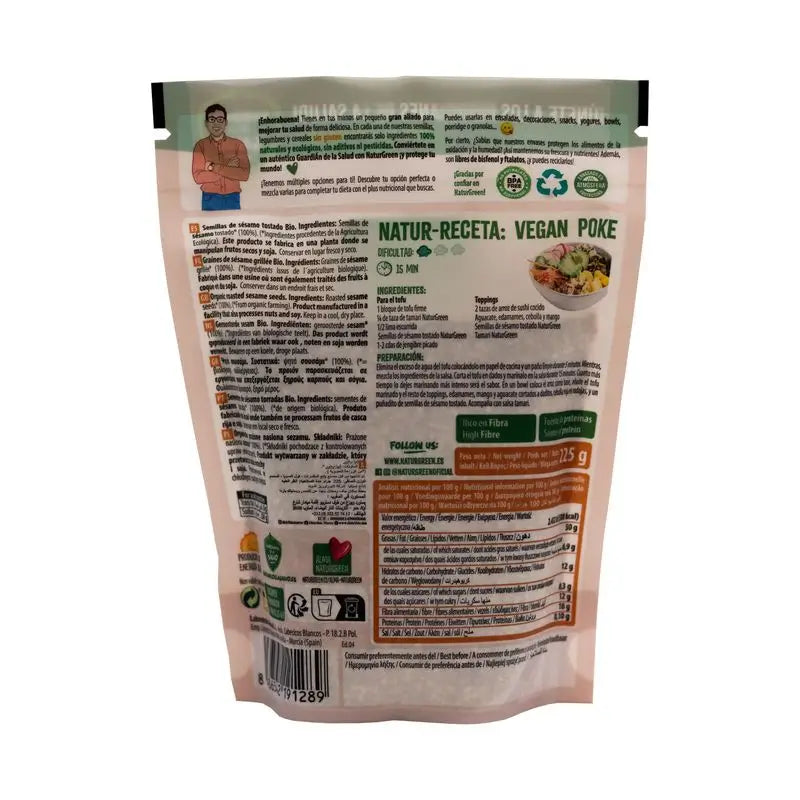 Naturgreen Βιολογικό Ψημένο Σουσάμι, 225 g