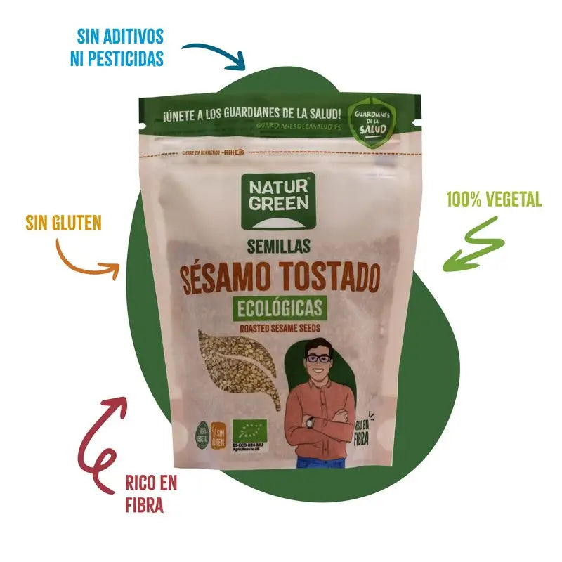 Naturgreen Βιολογικό Ψημένο Σουσάμι, 225 g