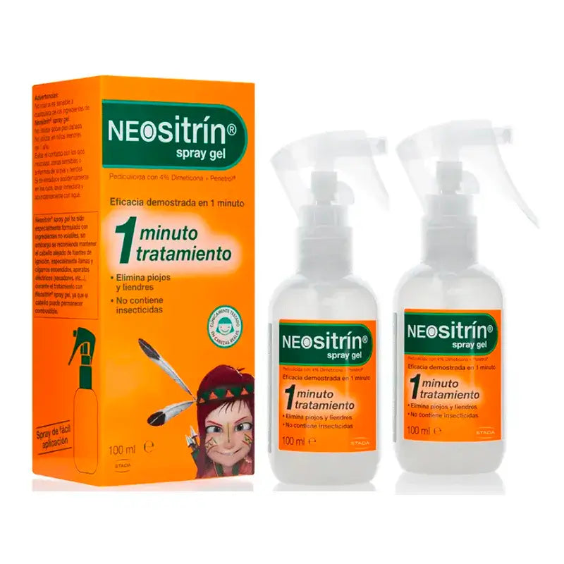 NEOsitrín® Σπρέι-τζελ κατά των ψειρών, Συσκευασία 2 x 100 ml