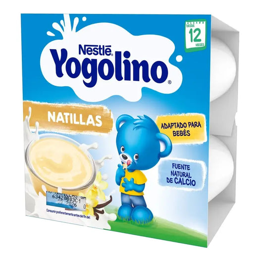 Nestlé Yogolino Επιδόρπια Κρέμα γάλακτος με γεύση βανίλια, 4X100 γρ.