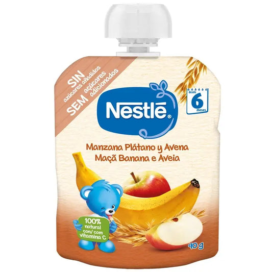 Nestlé Σακουλάκι με μήλο, μπανάνα και βρώμη, 90 g