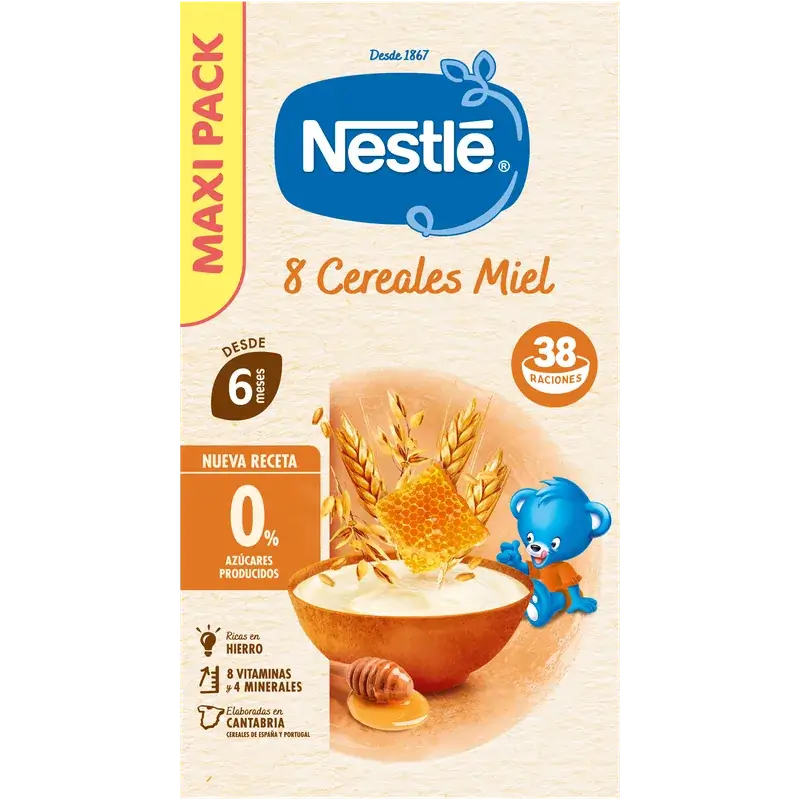 Nestlé Παιδική τροφή με 8 δημητριακά και μέλι, 570 γρ.