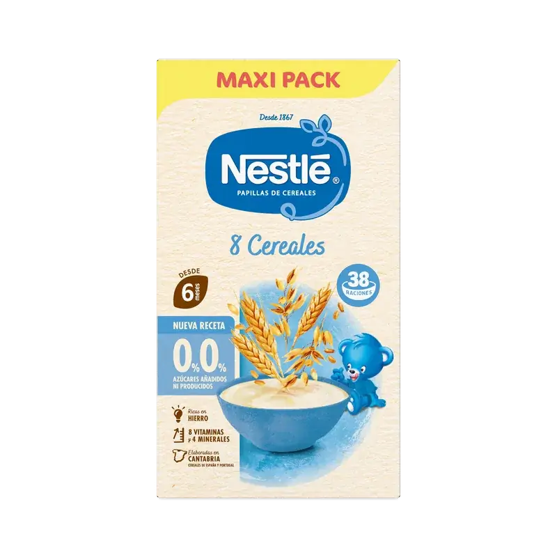 Nestlé Παιδική τροφή με 8 δημητριακά 0%, 570 γρ.