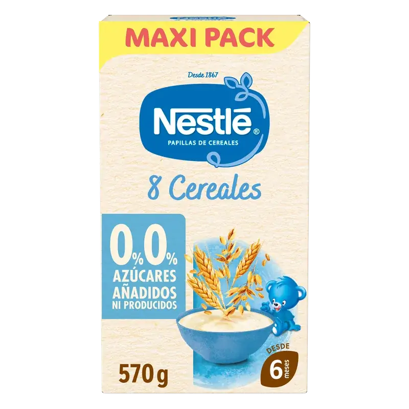 Nestlé Παιδική τροφή με 8 δημητριακά 0%, 570 γρ.