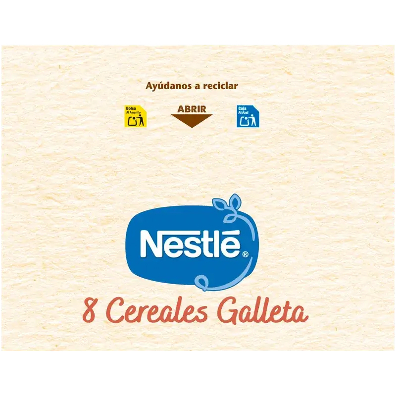 Nestlé Παιδική τροφή με 8 δημητριακά, χωρίς μπισκότο, 570 γρ.