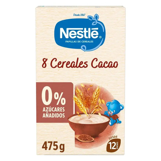 Nestlé Παιδικές τροφές με 8 δημητριακά και κακάο, 475 g