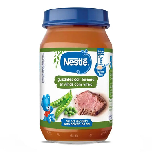 Nestlé Βαζάκι με μπιζέλια και μοσχάρι, 190 g