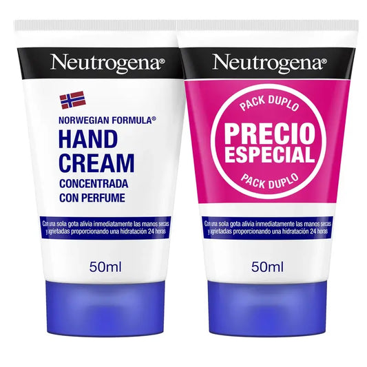Neutrogena Κρέμα Χεριών Εντατικής Επανόρθωσης με Άρωμα, 2 × 50 ml 