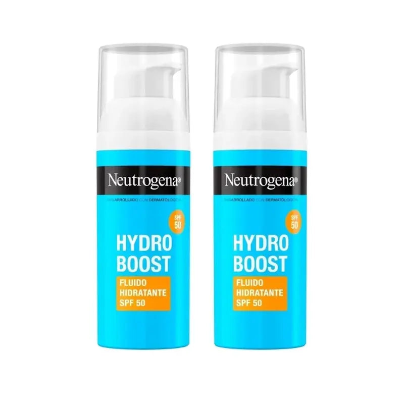 Neutrogena Hydro Boost Υγρή Κρέμα Ενυδάτωσης Προσώπου SPF 50, 2 x 50 ml