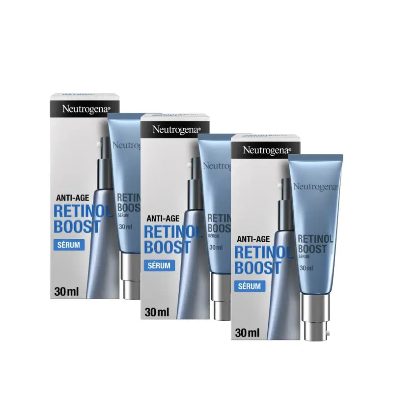 Neutrogena Retinol Boost Ορός Προσώπου κατά των Ρυτίδων, Συσκευασία 3 x 15 ml